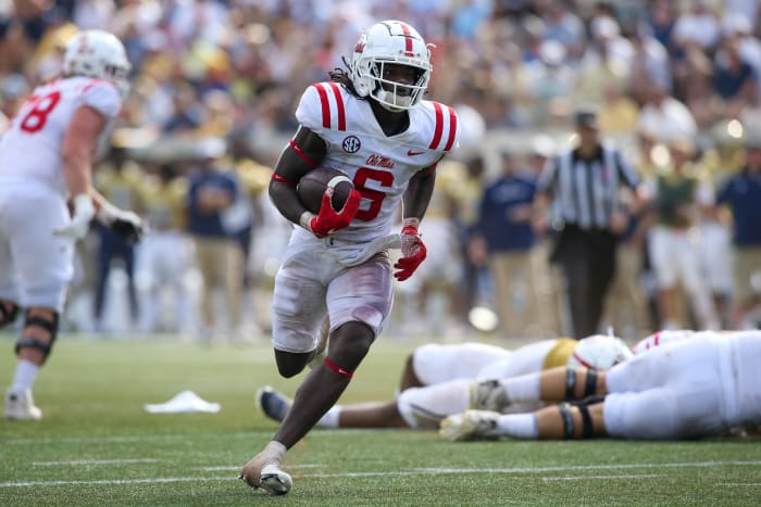 Ole Miss running back Zach Evans